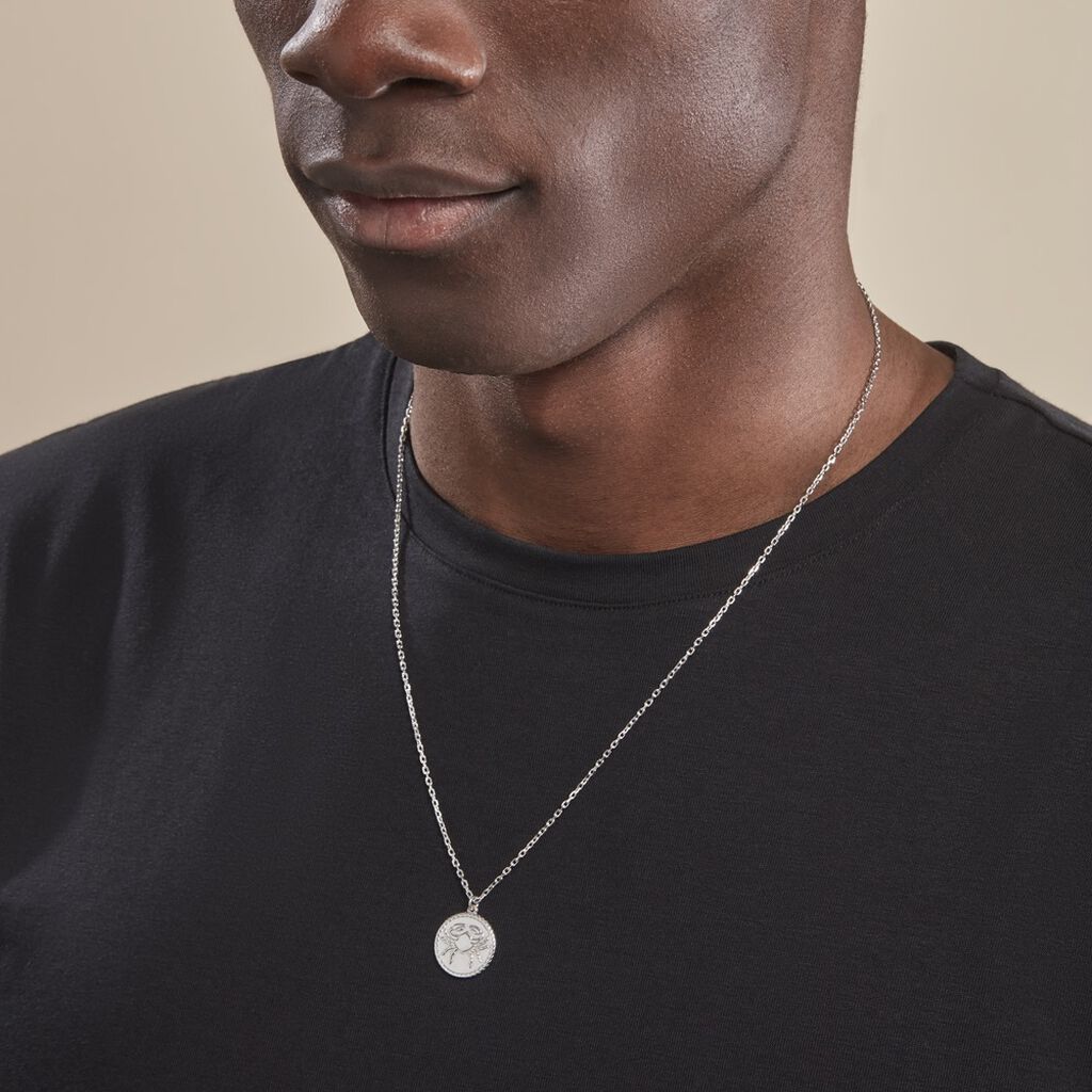 Collier Argent Blanc Lew - Colliers Homme | Marc Orian