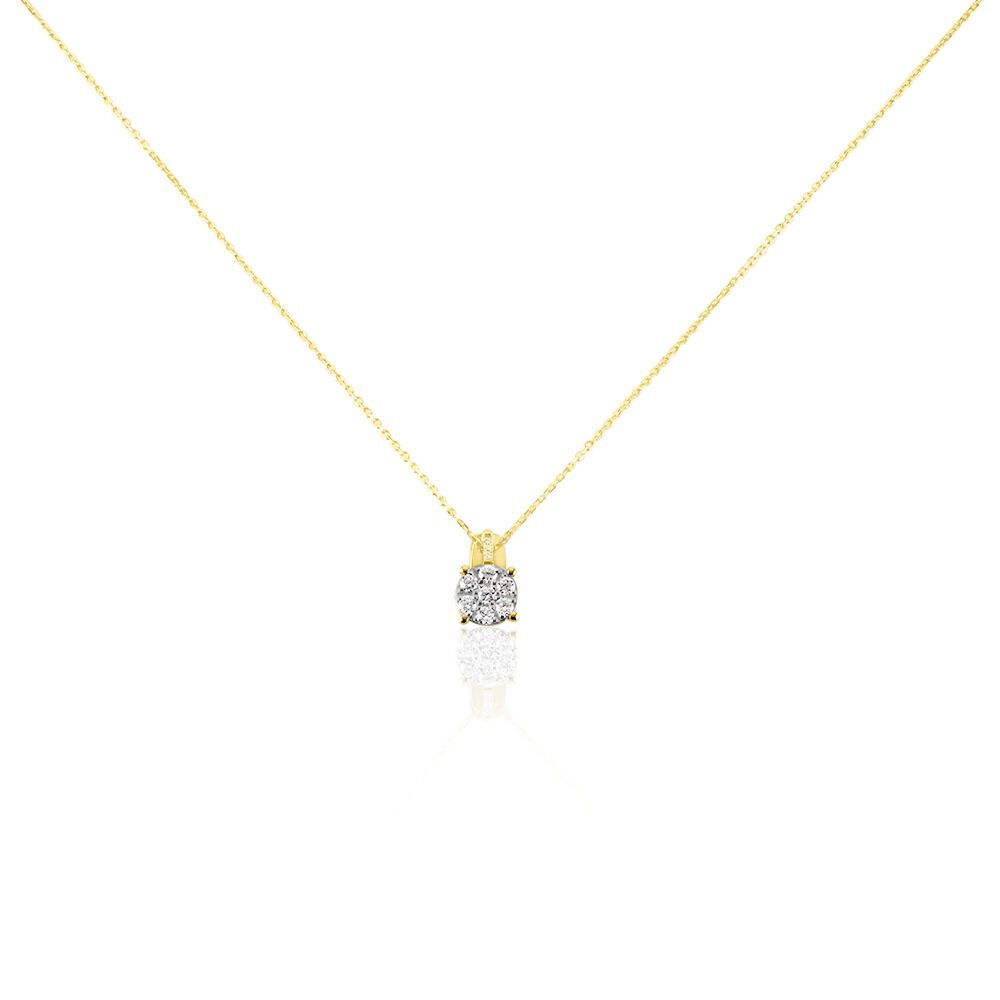 Collier Kate Or Blanc Diamant Synth&eacute;tique - Colliers avec pierres Femme | Marc Orian