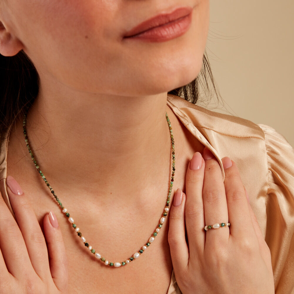 Collier Acier Jaune Turquoise - Colliers avec pierres Femme | Marc Orian