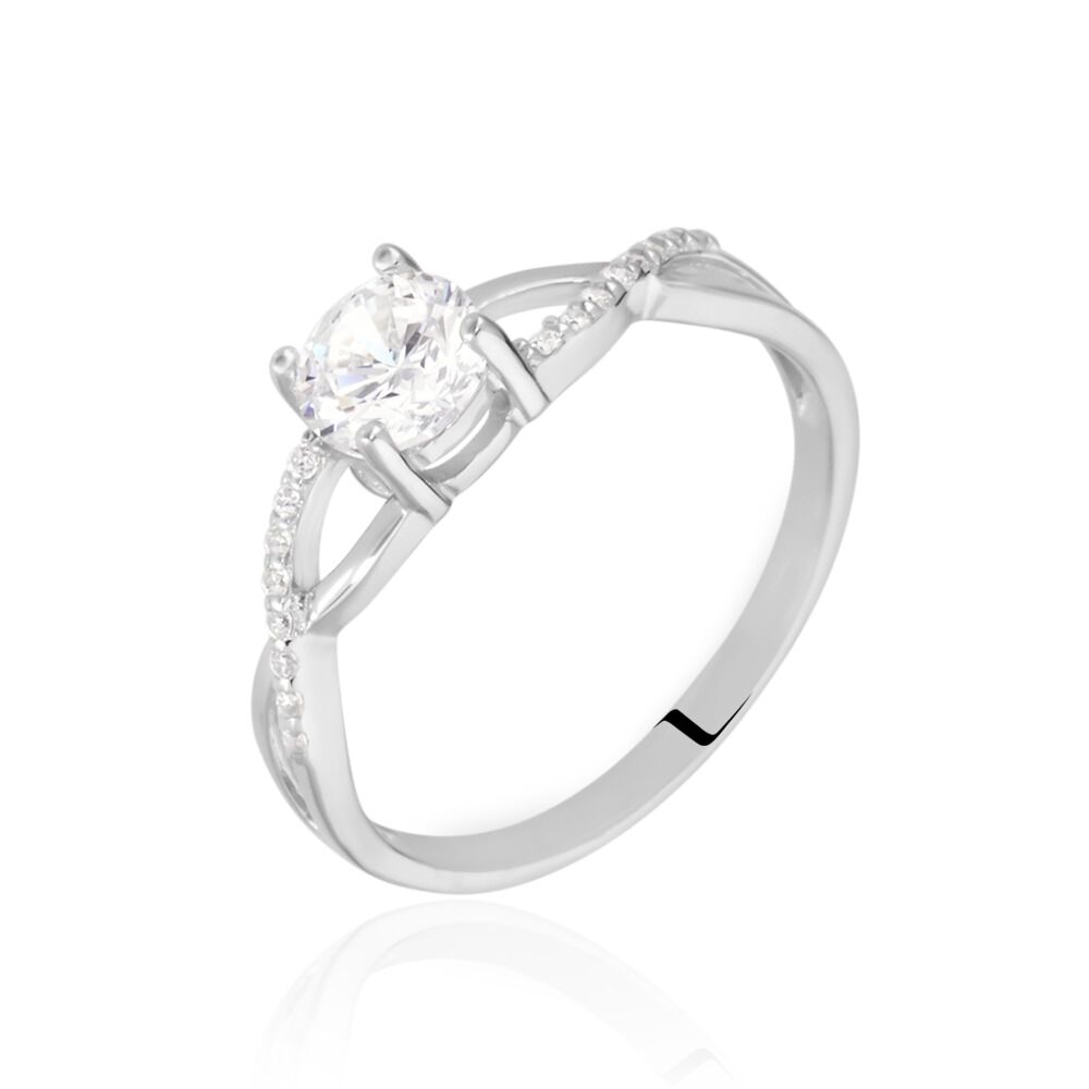Bague Maryna Argent Blanc Oxyde De Zirconium - Solitaires Femme | Marc Orian