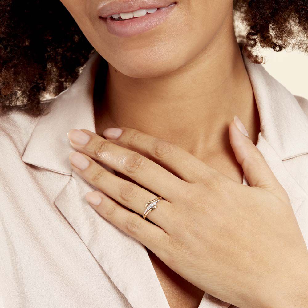 Bague Mayline Or Bicolore Diamant - Parures de mariage Femme | Marc Orian