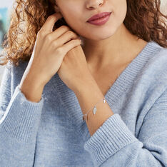 Bracelet Fabia Argent Blanc - Bracelets chaînes Femme | Marc Orian