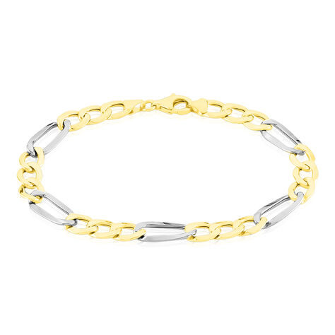 Bracelet Or Bicolore Maille Alternée - Bracelets mailles Homme | Marc Orian