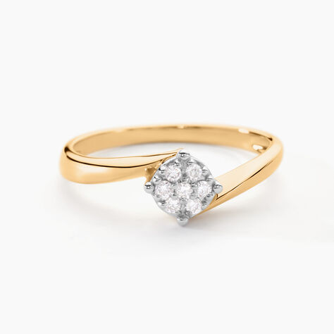 Bague Solitaire Lysia Or Jaune Diamant - Parures de mariage Femme | Marc Orian