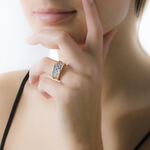 Bague Guerline Plaqu&eacute; Or Jaune Oxyde De Zirconium - Bagues avec pierre Femme | Marc Orian