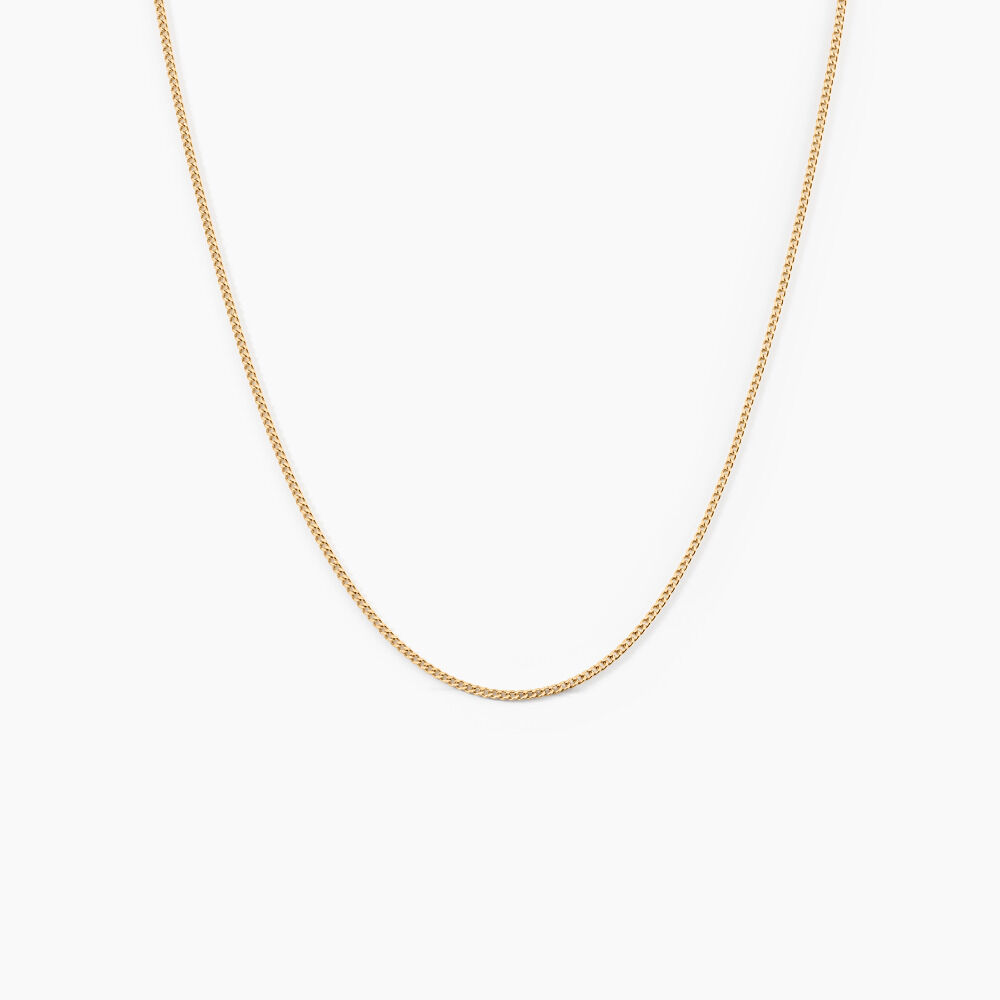 Cha&icirc;ne Ixia Maille Gourmette Diamantee Or Jaune - Chaines Femme | Marc Orian
