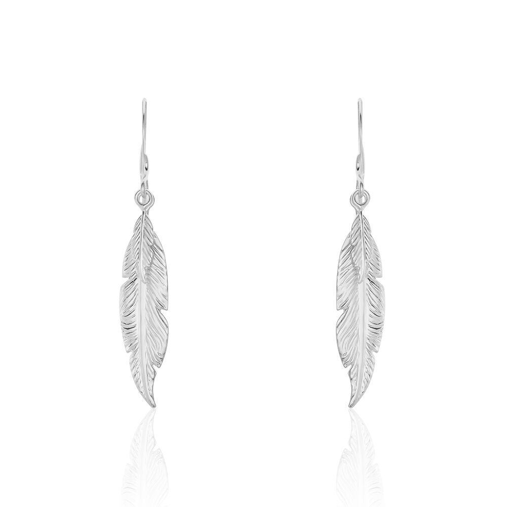 Boucles D'oreilles Pendantes Violka Argent Blanc - Pendantes Femme | Marc Orian