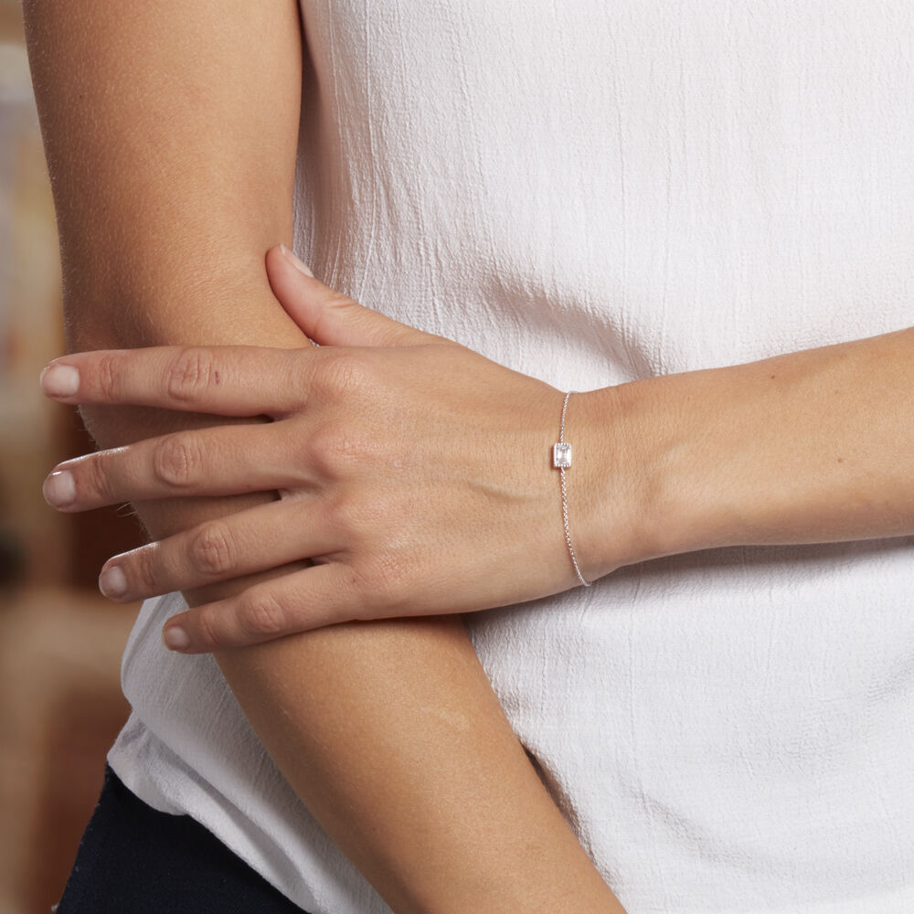 Bracelet Anaissa Argent Blanc Oxyde De Zirconium - Bracelets chaînes Femme | Marc Orian