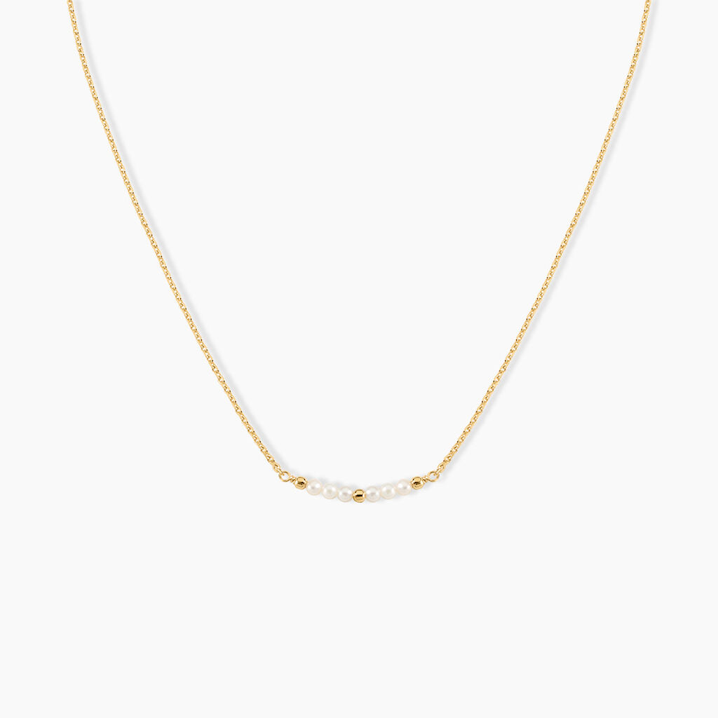 Collier Tova Argent Dor&eacute; A L'Or 750/1000 Perle De Culture - Colliers avec pierres  | Marc Orian
