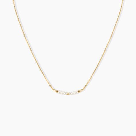 Collier Tova Argent Dor&eacute; A L'Or 750/1000 Perle De Culture - Colliers avec pierres  | Marc Orian
