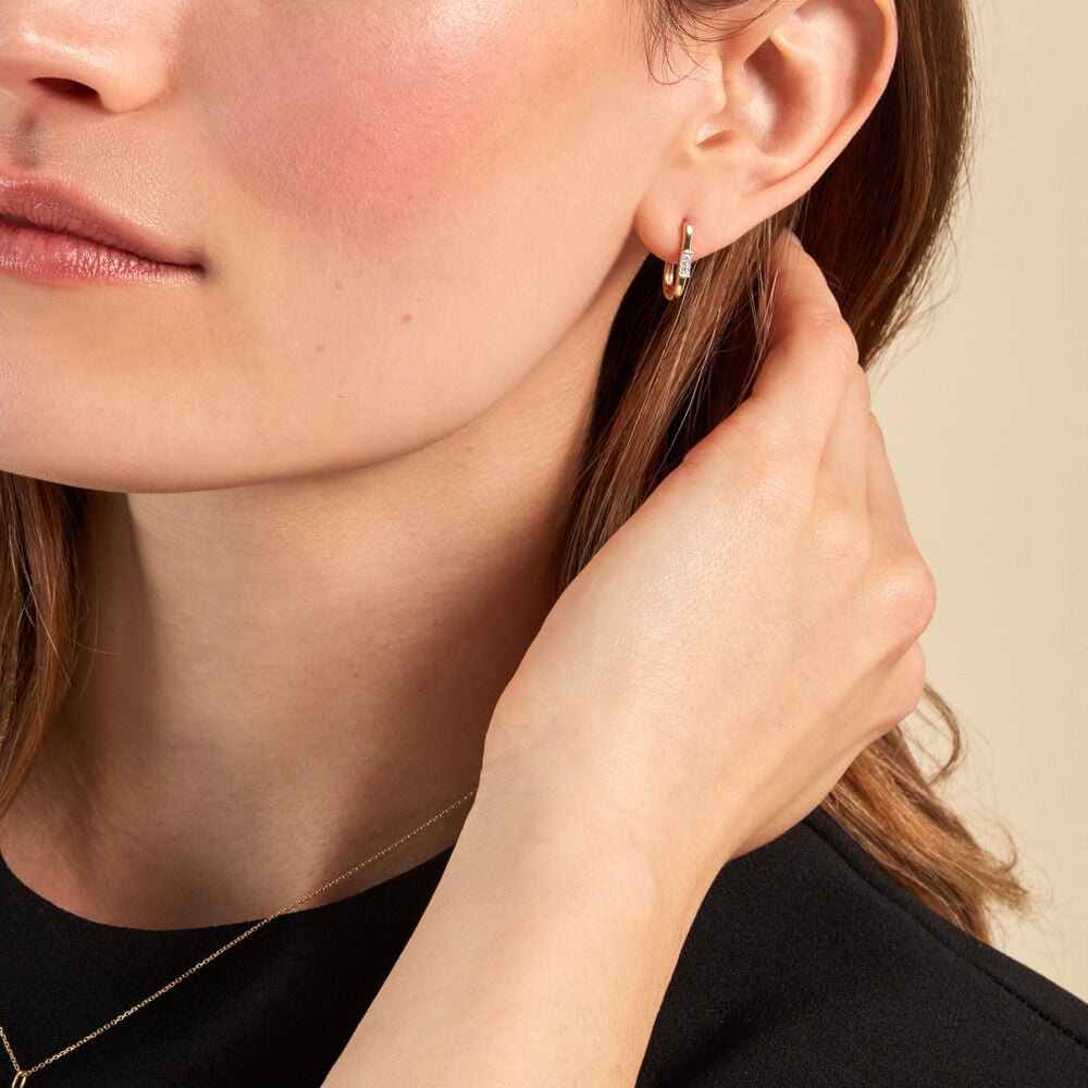 Cr&eacute;oles Infinite Love Or Jaune Diamant - Cr&eacute;oles Femme | Marc Orian