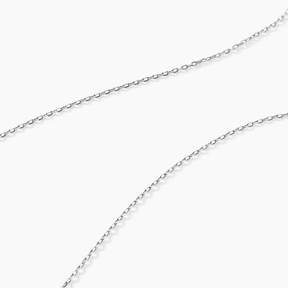 Chaîne Igoa Maille Forçat Diamantee Or Blanc - Chaines Unisex | Marc Orian