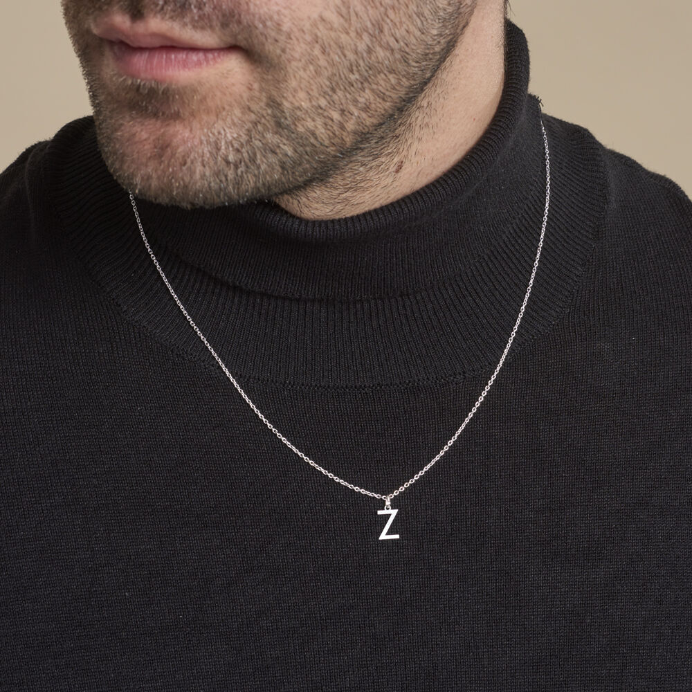 Pendentif Ionia Lettre Or Blanc - Pendentifs Famille | Marc Orian