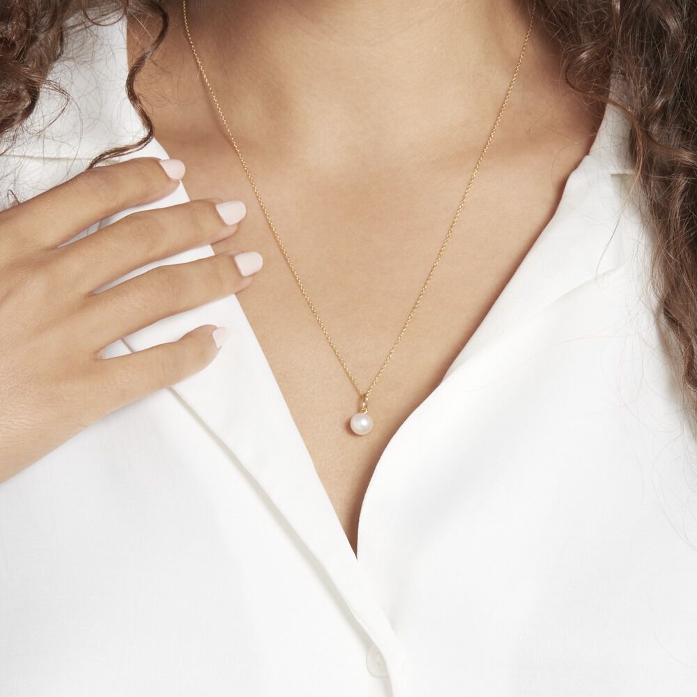 Pendentif Lenonie Or Jaune Perle De Culture - Parures de mariage Femme | Marc Orian