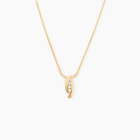 Collier Trilogie Or Jaune Diamant - Colliers avec pierres Femme | Marc Orian