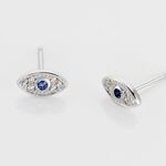Boucles D'oreilles Puces Josue Argent Blanc Oxyde De Zirconium - Puces Femme | Marc Orian