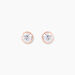 Boucles D'oreilles Puces Daria Serti Clos Or Rose Oxyde De Zirconium - Puces Femme | Marc Orian