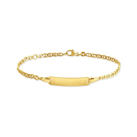 Bracelet Identit&eacute; Fanelia Maille Marine Or Jaune - Gourmettes Enfant | Marc Orian