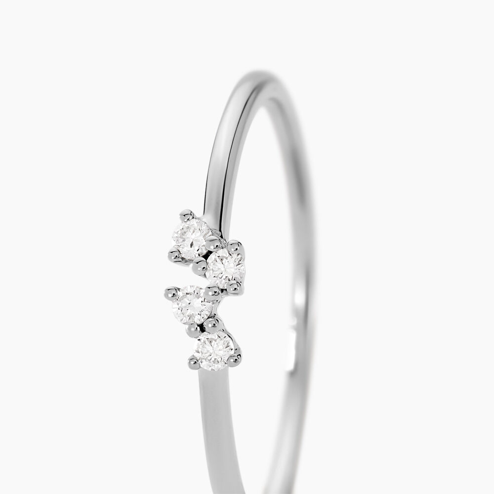 Bague Celma Argent Blanc Diamant Synth&eacute;tique - Bagues avec pierre Femme | Marc Orian