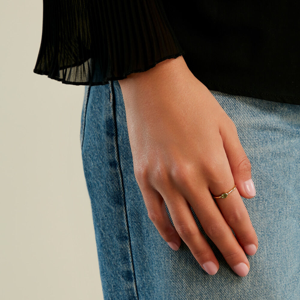 Bague Poem Argent Jaune P&eacute;ridot - Bijoux fantaisie Femme | Marc Orian