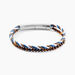 Bracelet Jourdan Renatus Acier Argenté Oeil De Tigre - Bracelets mailles Homme | Marc Orian