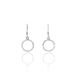 Boucles D'oreilles Pendantes Francesca Argent Blanc Oxyde De Zirconium - Pendantes Femme | Marc Orian