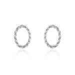 Boucles D'oreilles Puces Argent Blanc Unai - Puces Femme | Marc Orian