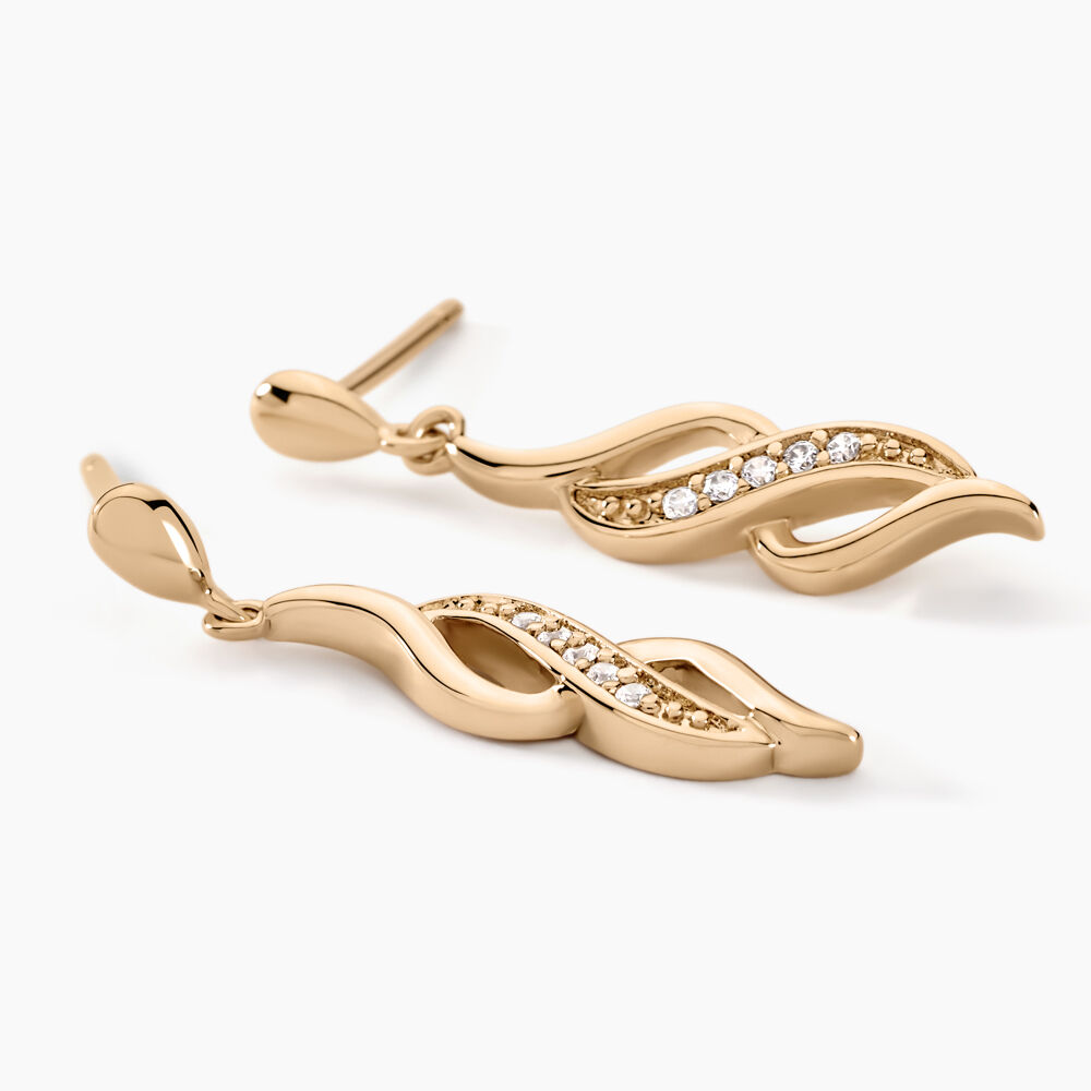 Boucles D'oreilles Pendantes Ishaae Plaqué Or Jaune Oxyde De Zirconium - Pendantes Femme | Marc Orian