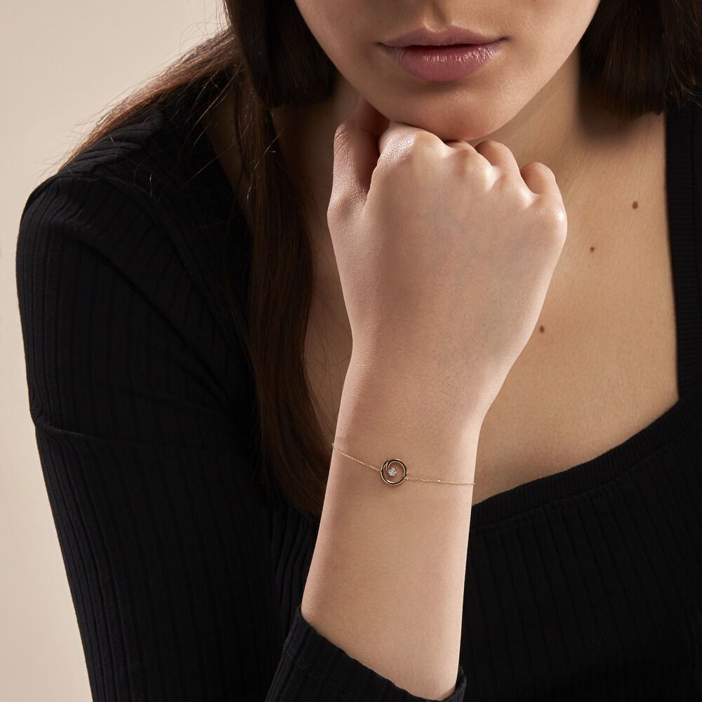 Bracelet Or Jaune Niola Diamant - Bracelets chaînes Femme | Marc Orian