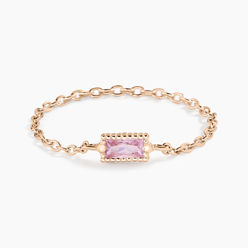 Bague Lipa Argent Rose Oxyde De Zirconium - Solitaires Femme | Marc Orian