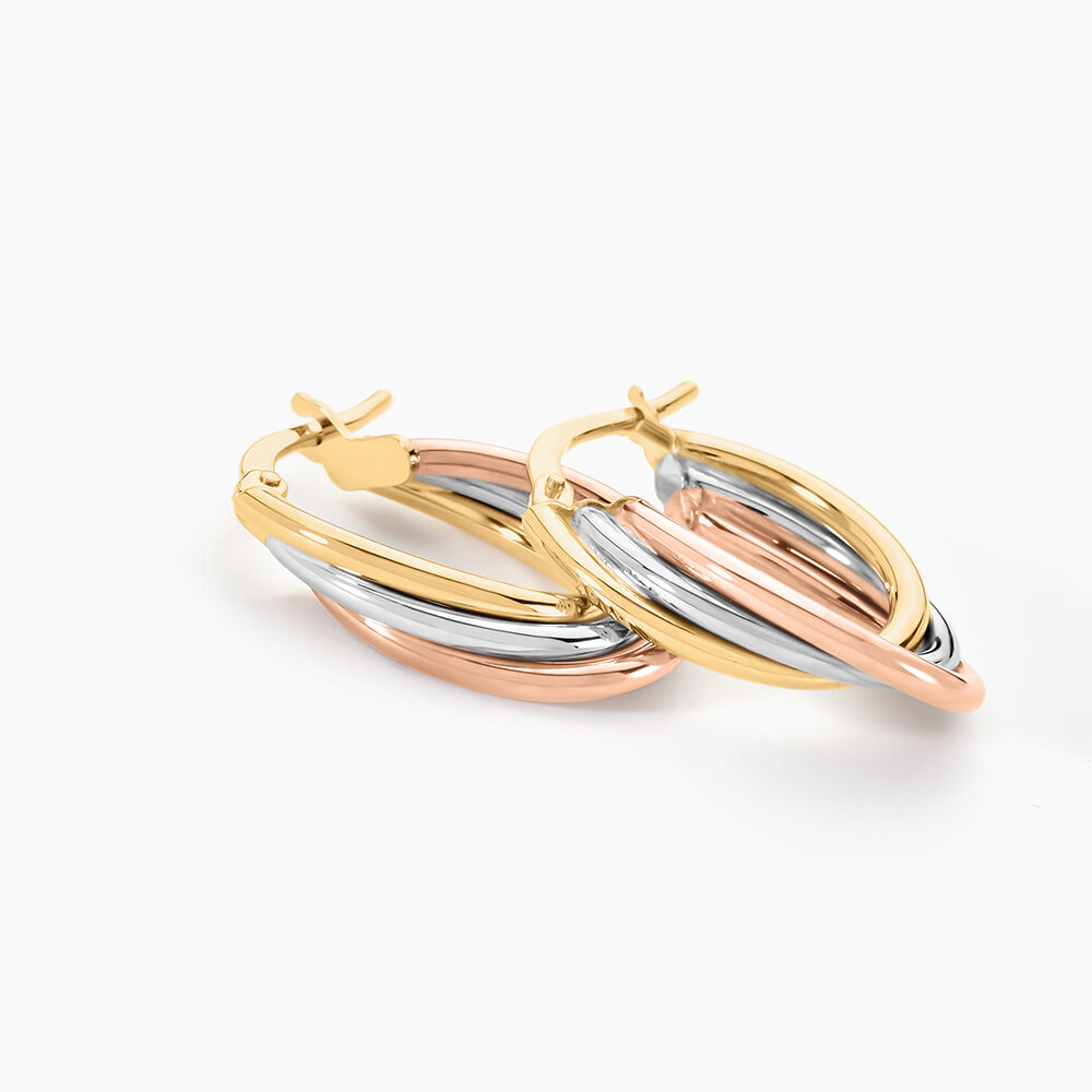 Créoles Tanya Or Tricolore - Créoles Femme | Marc Orian