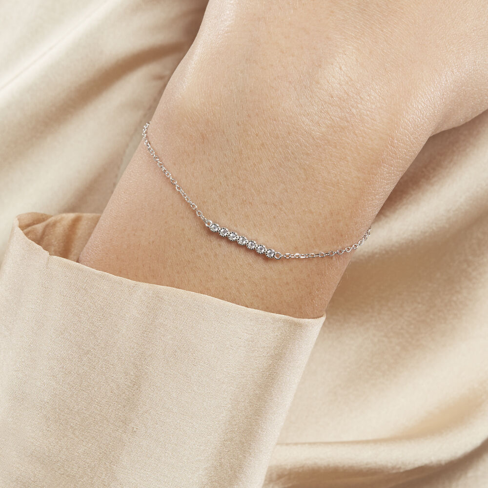 Bracelet Aryles Argent Blanc Oxyde De Zirconium - Bracelets fantaisie Femme | Marc Orian