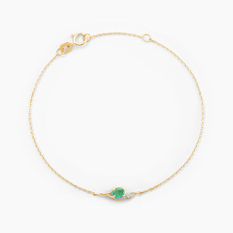 Bracelet Emotion Or Jaune Emeraude Diamant - Bracelets cha&icirc;nes Femme | Marc Orian