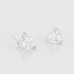 Boucles D'oreilles Puces Breana Argent Blanc Oxyde De Zirconium - Puces Femme | Marc Orian