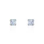 Boucles D'oreilles Puces Doreen Carre Or Blanc Oxyde De Zirconium - Puces Femme | Marc Orian
