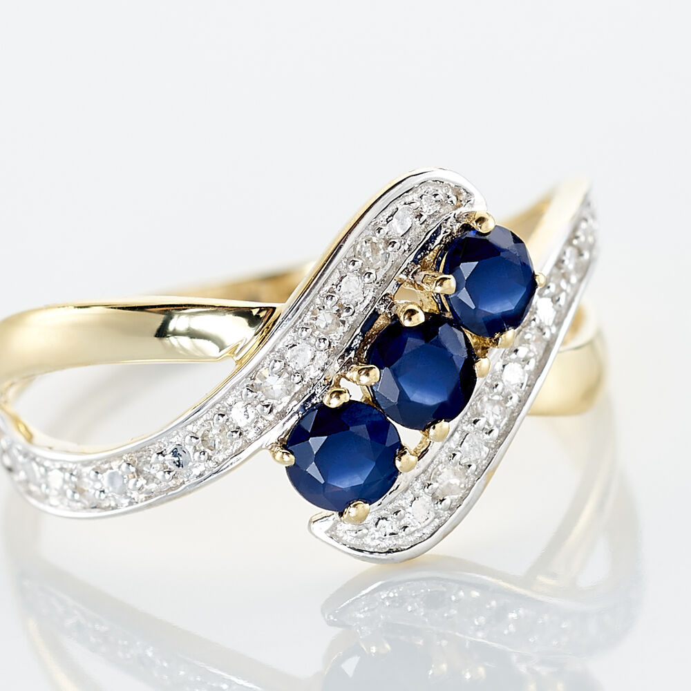 Bague Simma Or Jaune Saphir Et Diamant - Bagues fiançailles Femme | Marc Orian