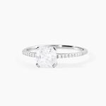 Bague Beline Or Blanc Oxyde De Zirconium - Solitaires Femme | Marc Orian