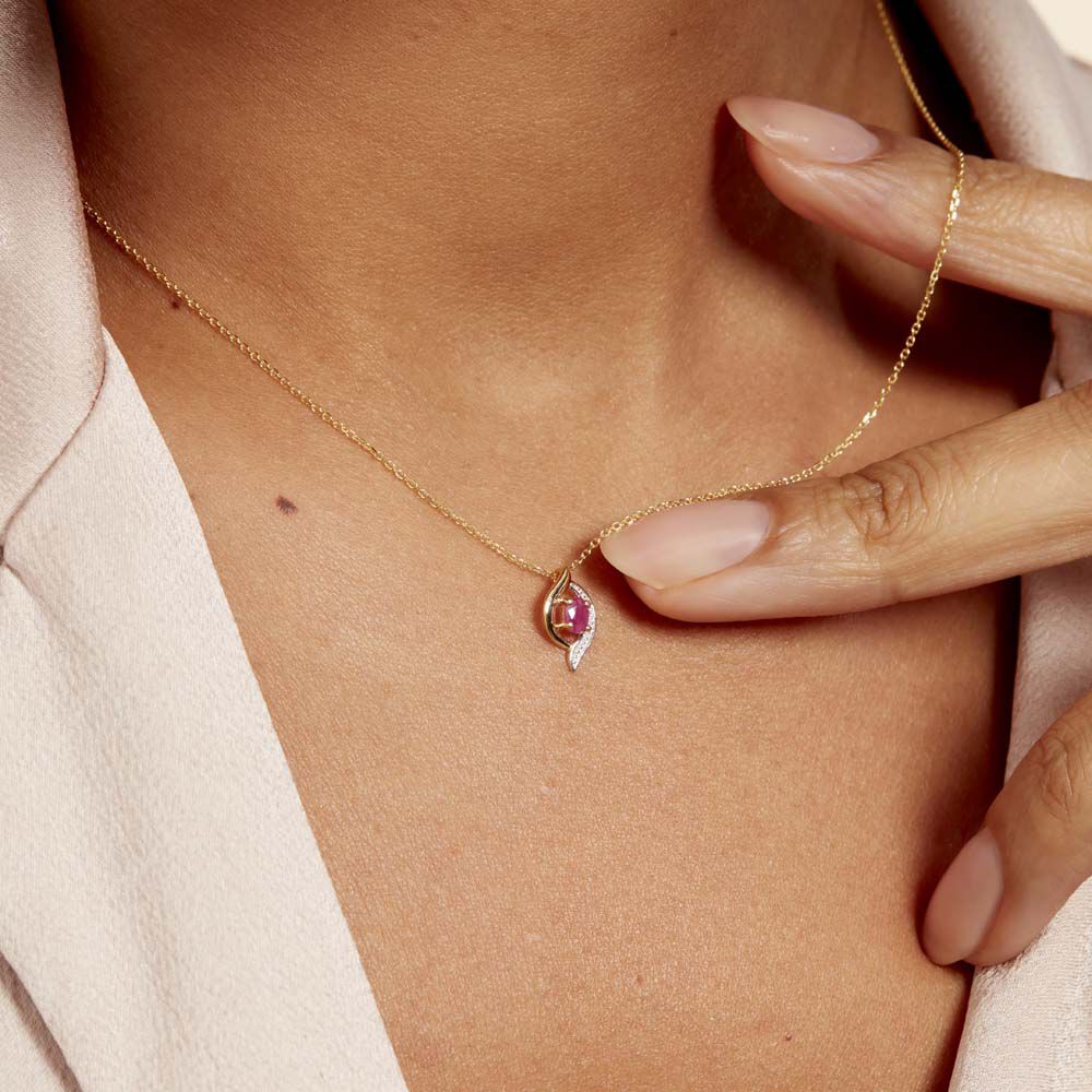 Collier Lydia Or Jaune Rubis - Colliers avec pierres Femme | Marc Orian