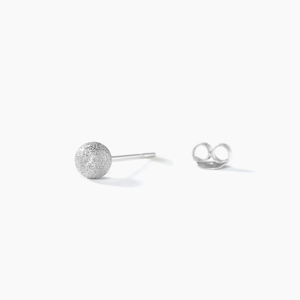Boucles D'oreilles Puces Ayana Argent Blanc - Puces Femme | Marc Orian