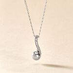 Collier Armance Argent Blanc Perle D'imitation Oxyde - Colliers avec pierres Femme | Marc Orian