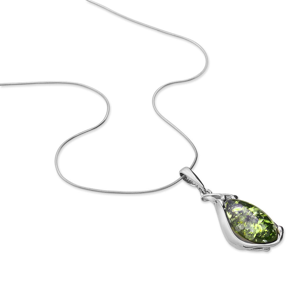 Collier Argent Blanc Elga Ambre - Colliers avec pierres Femme | Marc Orian