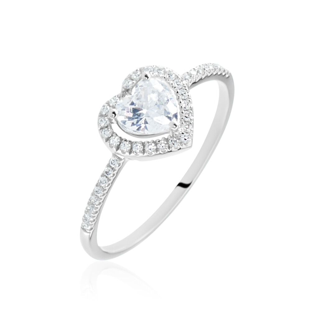 Bague Lienor Or Blanc Oxyde - Solitaires Femme | Marc Orian