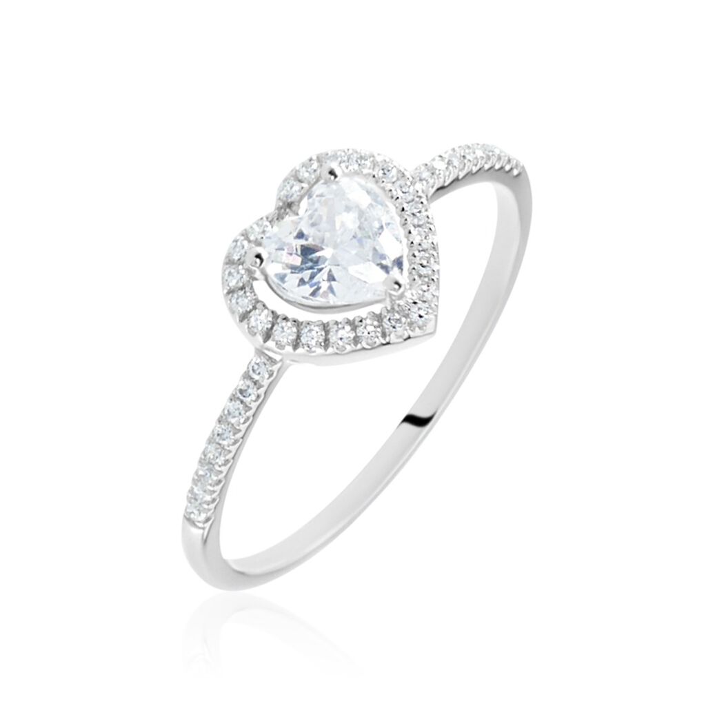 Bague Lienor Or Blanc Oxyde - Solitaires Femme | Marc Orian