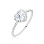 Bague Lienor Or Blanc Oxyde - Solitaires Femme | Marc Orian