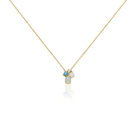 Collier Ilhan Plaqué Or Agate Oxyde - Colliers avec pierres Femme | Marc Orian