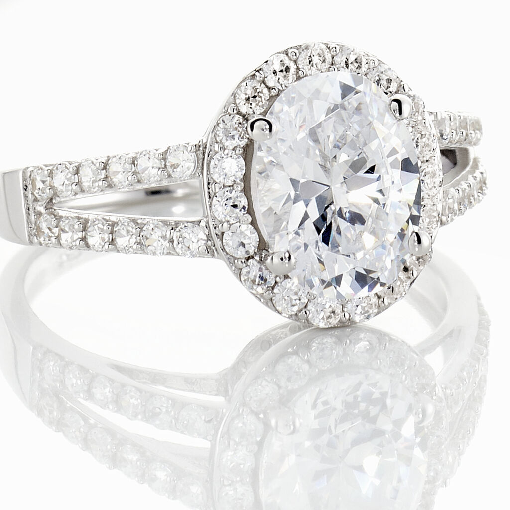 Bague Arjun Or Blanc Oxyde De Zirconium - Bagues Solitaire Femme | Marc Orian