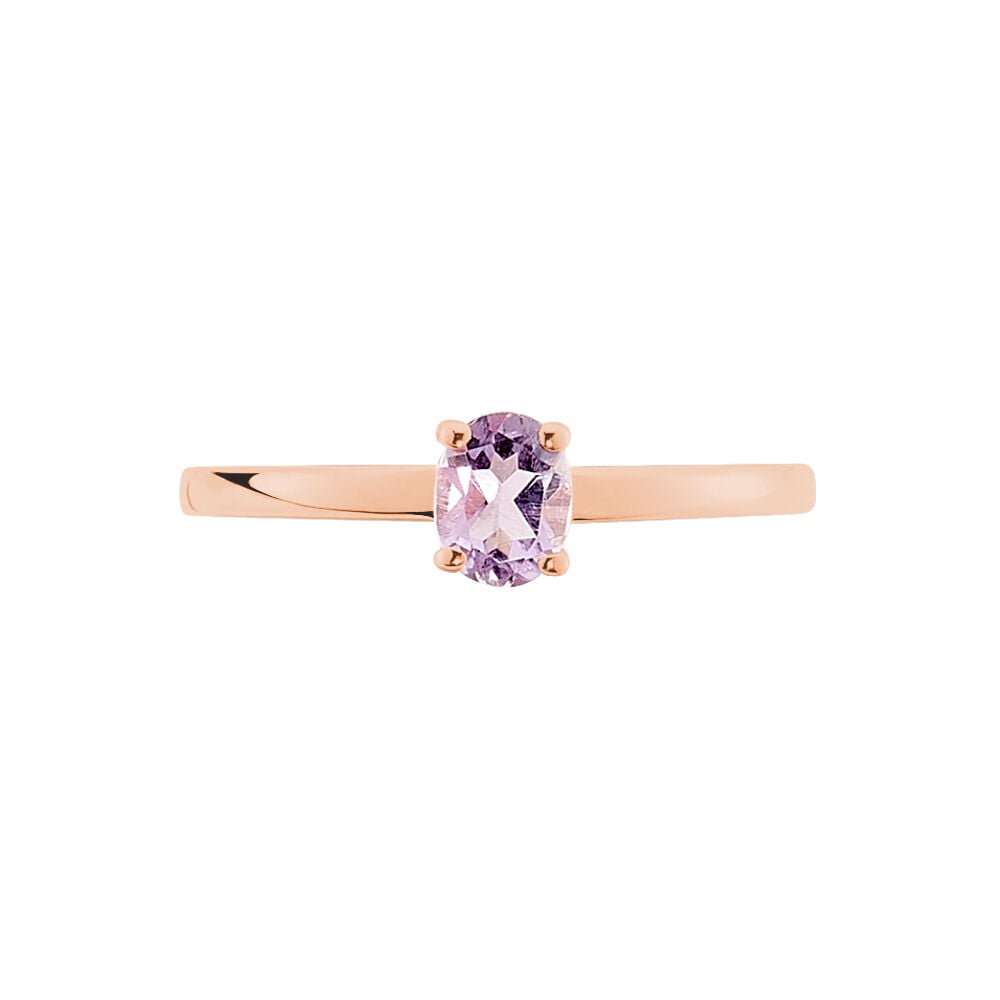 Bague Lily Or Rose Amethyste - Bagues pierres fines Femme | Marc Orian