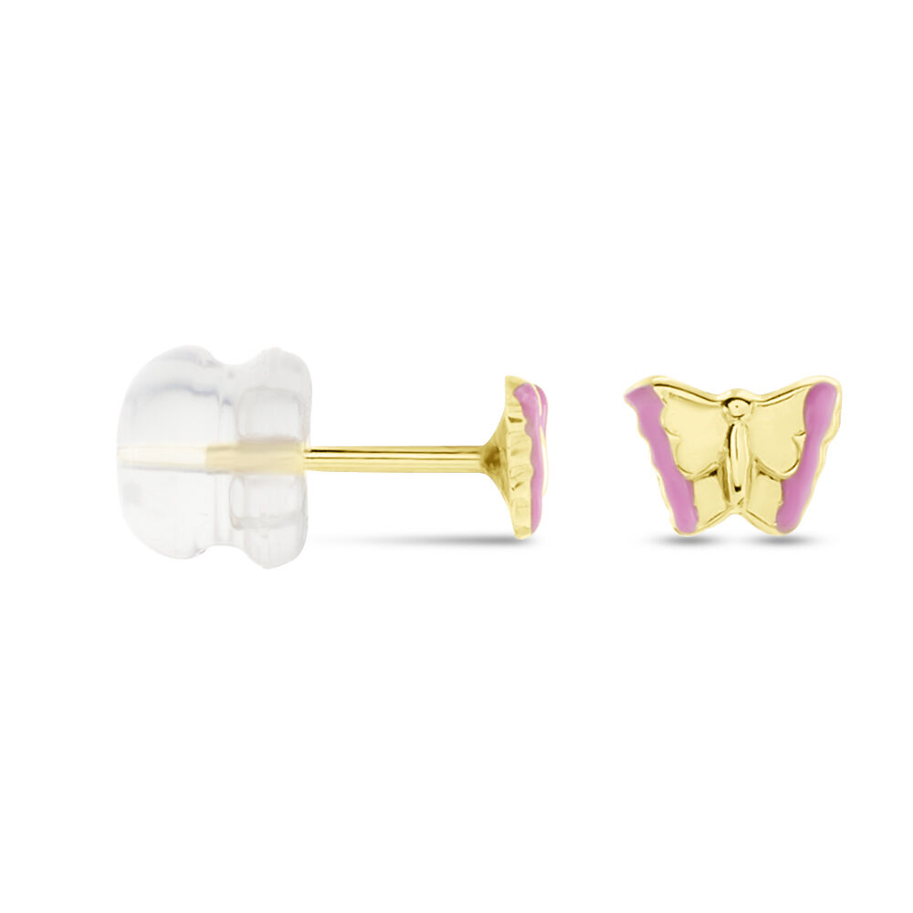 Boucles D'oreilles Puces Bartholomée Papillon Or Jaune - Puces Femme | Marc Orian