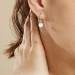 Cr&eacute;oles Elvyn Argent Blanc - Boucles d'oreilles pampille Femme | Marc Orian