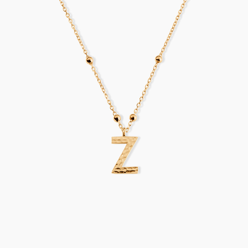 Collier Plaqu&eacute; Or Jaune Lettra - Colliers ete Femme | Marc Orian